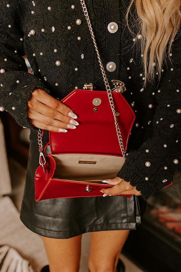 Total Crush Faux Leather Purse in Red Product Image