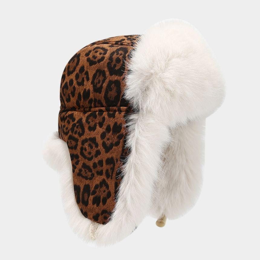 Fluffy Trapper Hat With Ear Flap Product Image