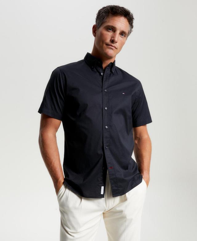 Mens Tommy Hilfiger Short Sleeve Oxford Button-Down Shirt Product Image