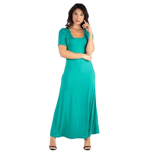 Womens 24seven Comfort Apparel Scoopneck Maxi Dress Product Image