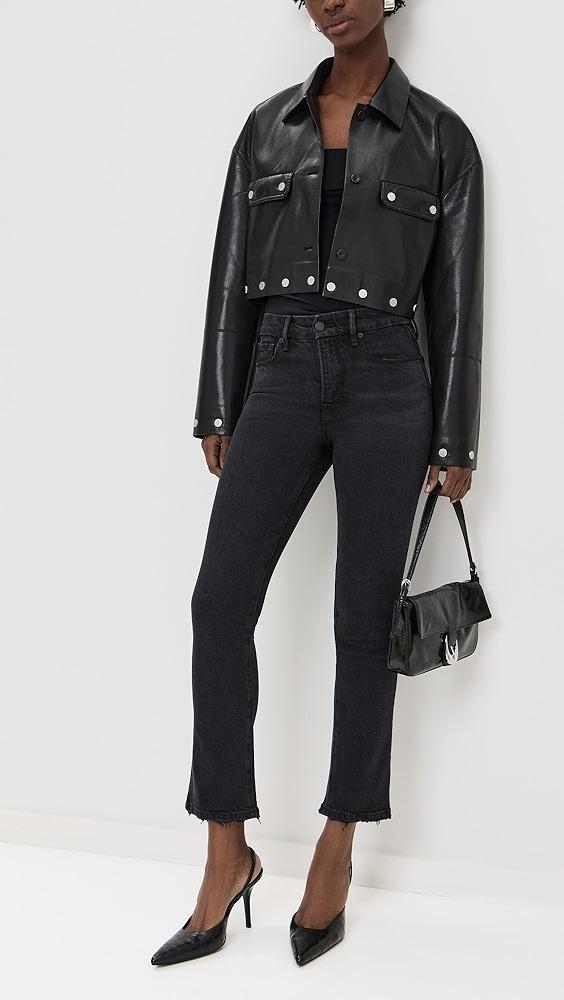 Good American Good Legs Straight Jeans with Darted Back Pockets | Shopbop Product Image