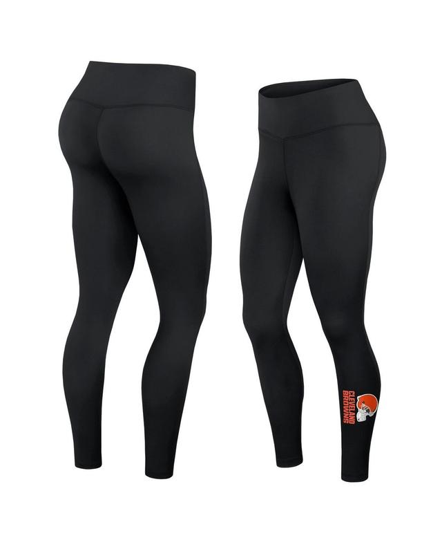 Fanatics Womens Black Cleveland Browns Wordmark Stacked Leggings Product Image