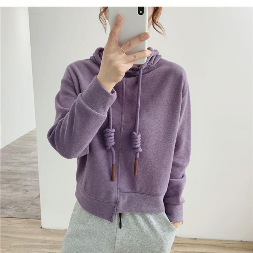 Asymmetrical Plain Hoodie Product Image