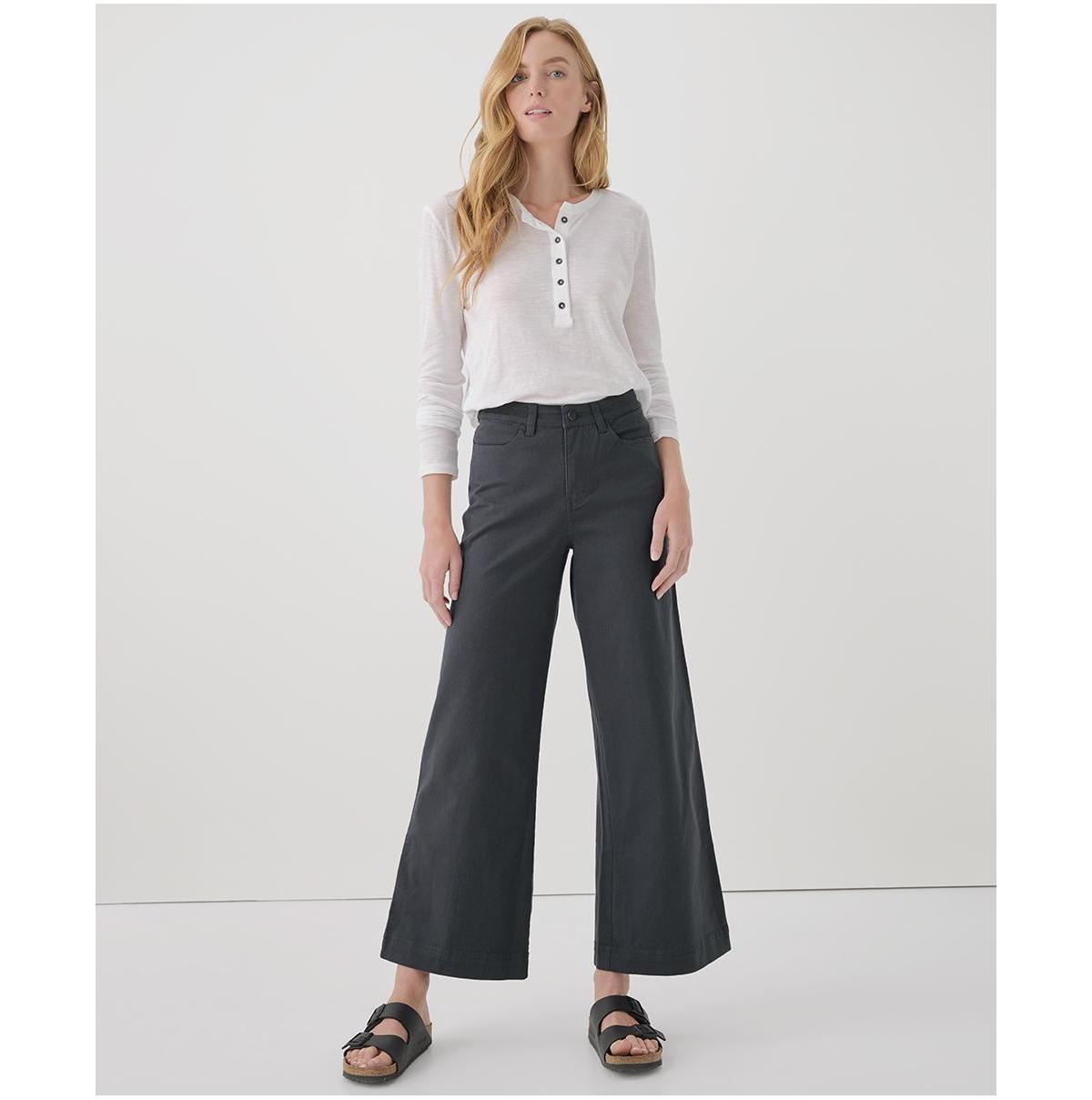 Womens Stretch Twill Denim Wide Leg Pant 3XL Product Image