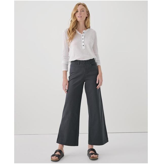 Womens Stretch Twill Denim Wide Leg Pant 3XL Product Image