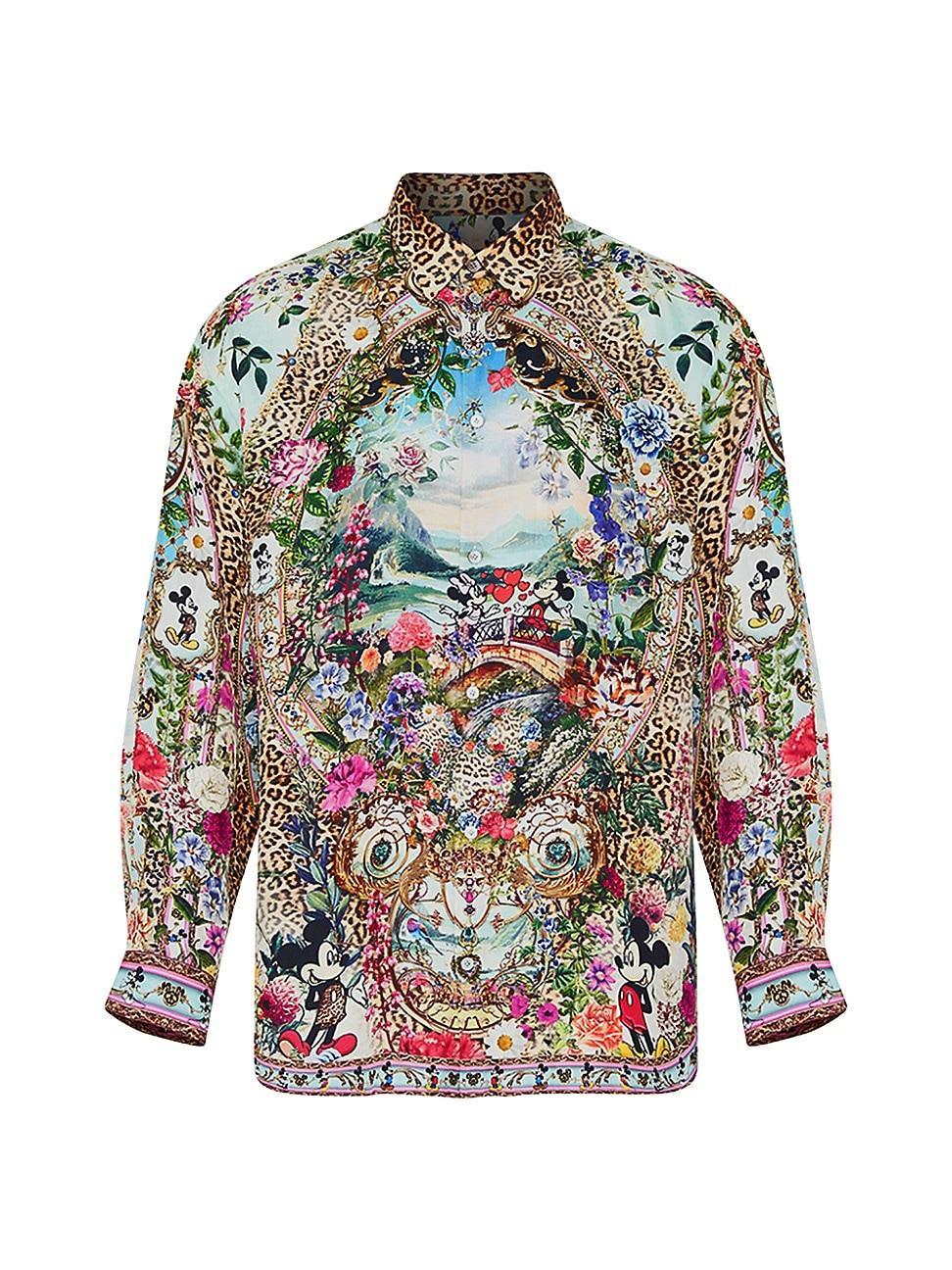 Mens Graphic Silk Oversized Shirt Product Image