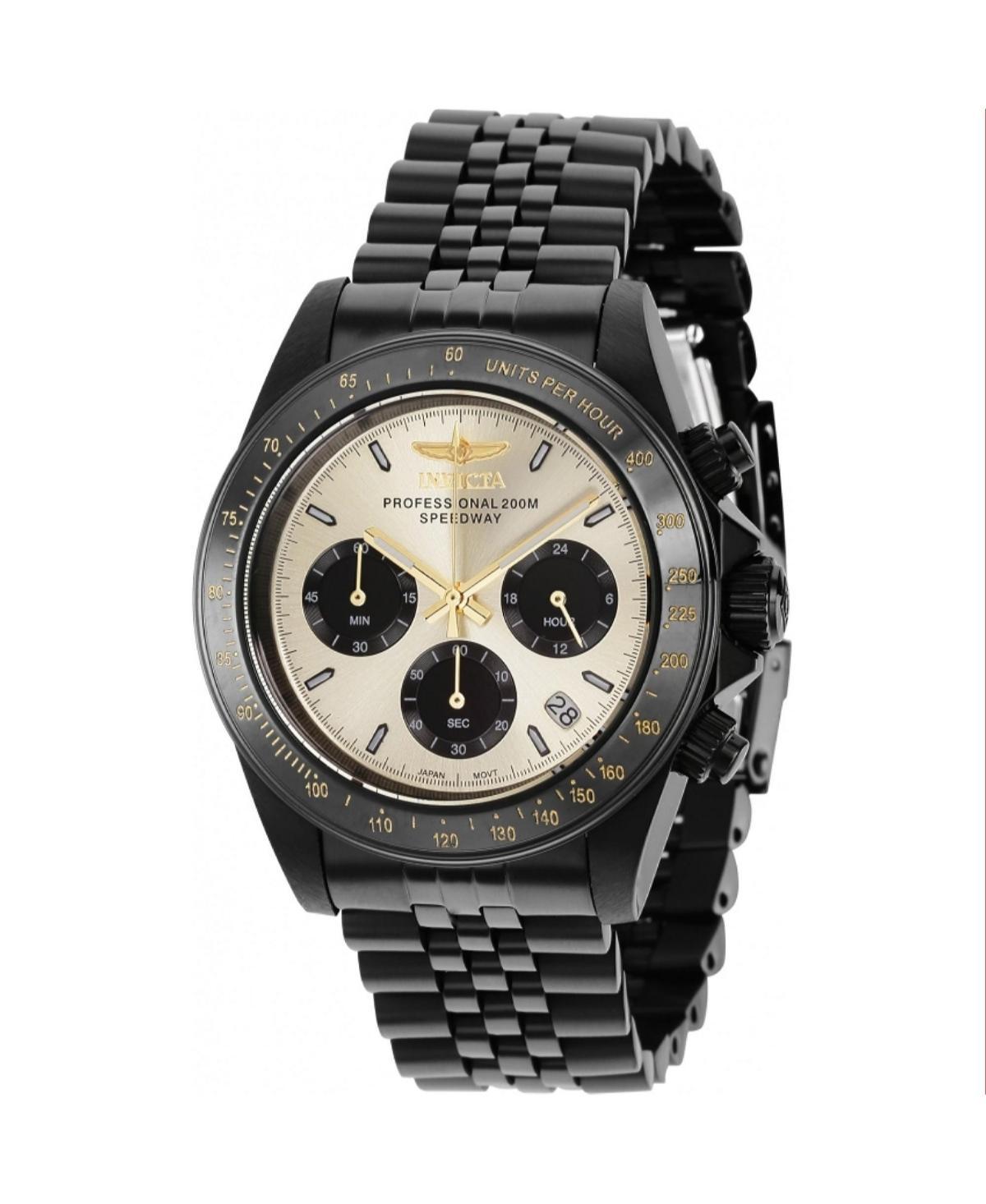 Invicta Mens 36738 Speedway Quartz Chronograph Black, Gold Dial Watch - Gold Product Image