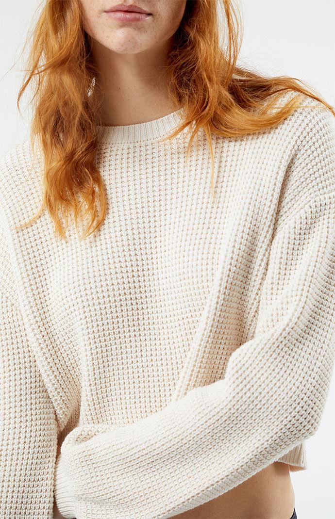 Womens Babe Waffle Knit Sweater Product Image