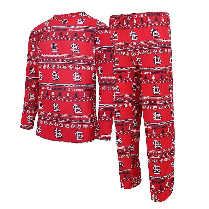 Mens Concepts Sport St. Louis Cardinals Knit Ugly Sweater Long Sleeve Top & Pants Set Product Image