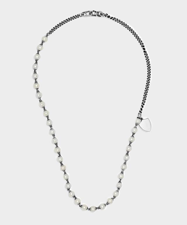 Mondi Necklace in Silver with White Pearls Product Image