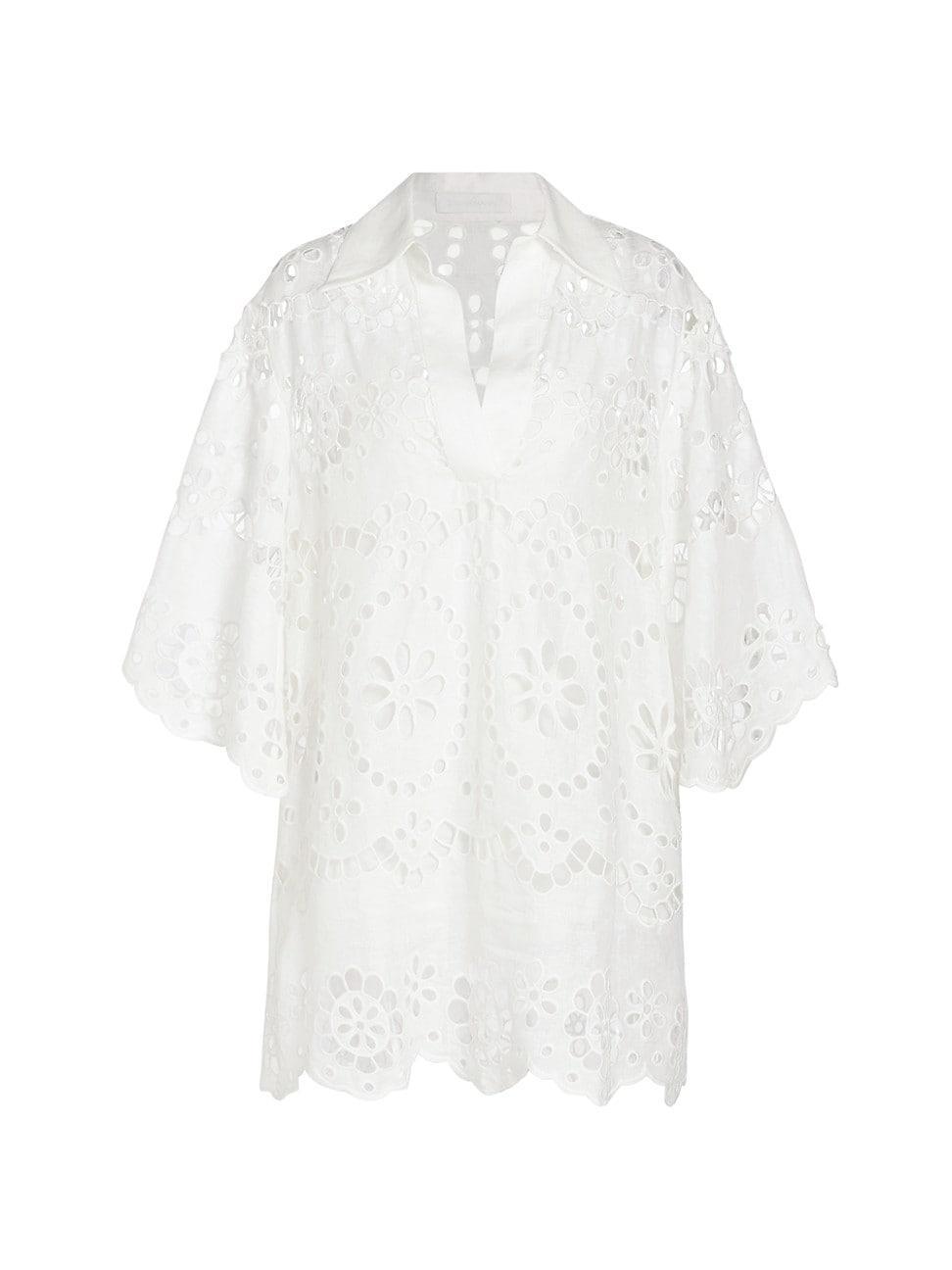 Womens Lexi Eyelet Linen Tunic Product Image