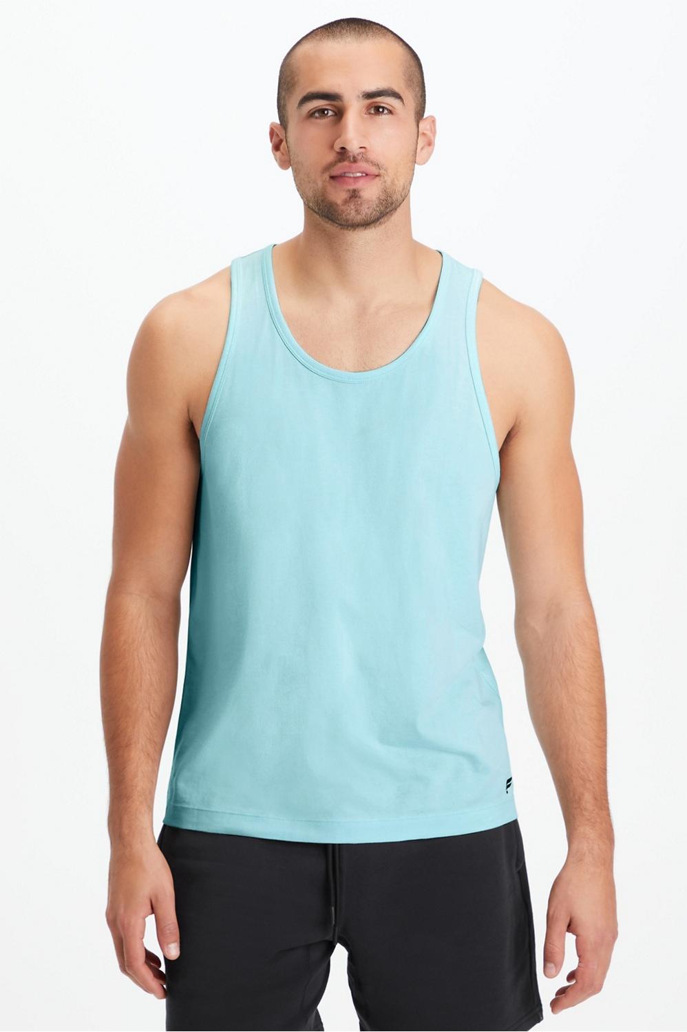 Fabletics Men The 24-7 Tank male Nordic Blue Size XXL Product Image