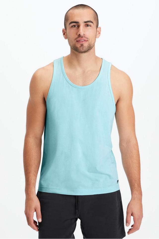 Fabletics Men The 24-7 Tank male Nordic Blue Size M Product Image