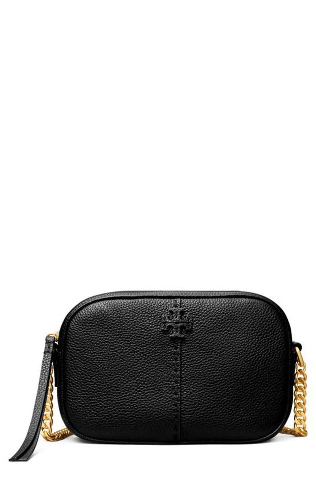 TORY BURCH Mcgraw Leather Camera Bag In Black Product Image