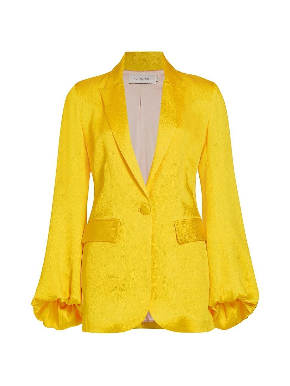 Womens Coco Satin Single-Breasted Blazer Product Image