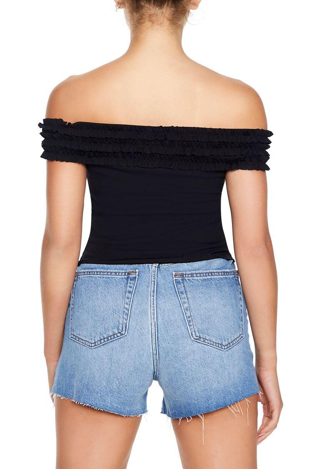 Off-The-Shoulder Bow Crop Top | Forever 21 Product Image