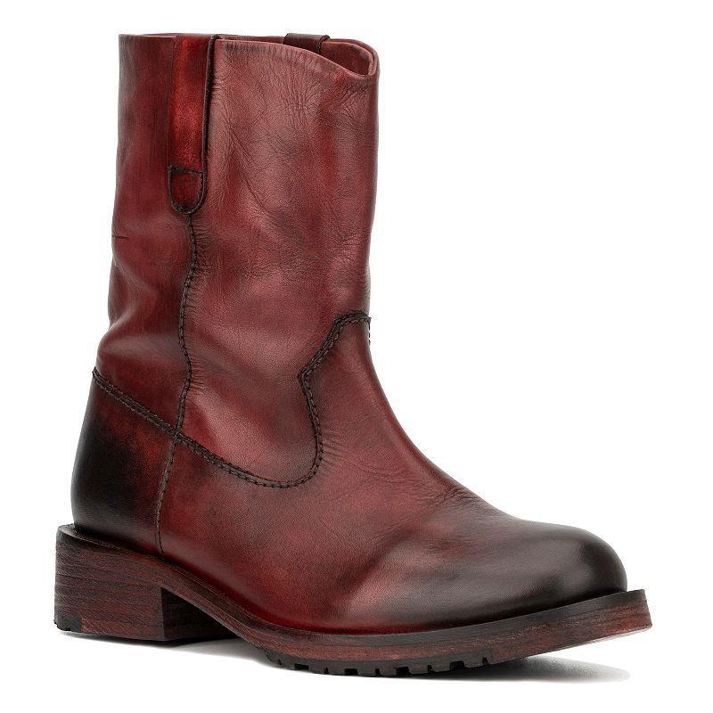 Vintage Foundry Co. Alaina Womens Leather Ankle Boots Red Product Image