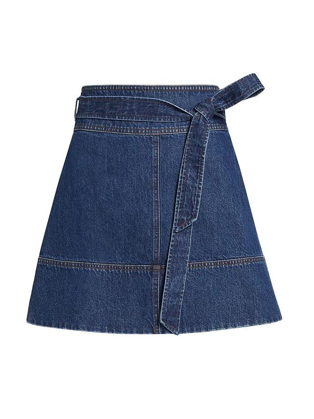 Womens Courtney Denim A-Line Skirt Product Image