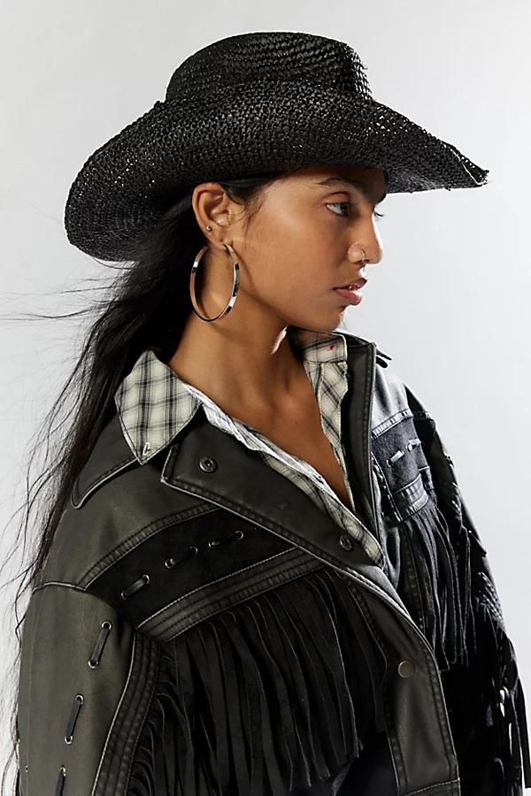 Millie Woven Raffia Cowboy Hat Womens at Urban Outfitters Product Image