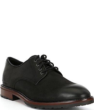 Cole Haan Berkshire Lug Plain Toe Oxford Waxy Leather/WR) Men's Lace-up Boots Product Image
