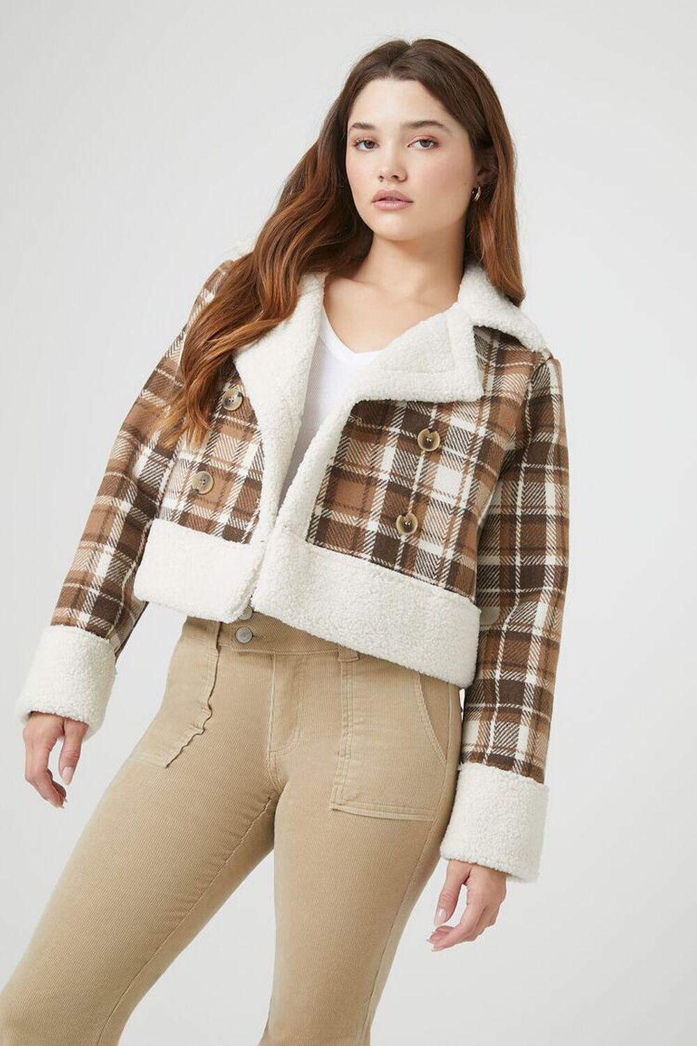 Plaid Cropped Trucker Jacket | Forever 21 Product Image