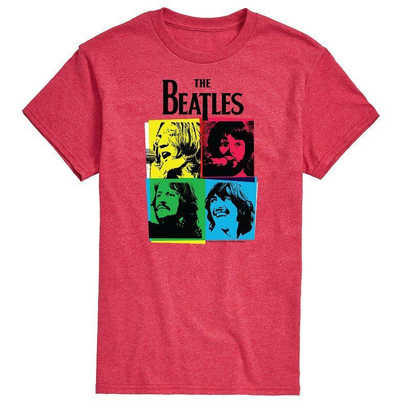 Mens The Beatles Graphic Tee, Size: XXL, Red Product Image