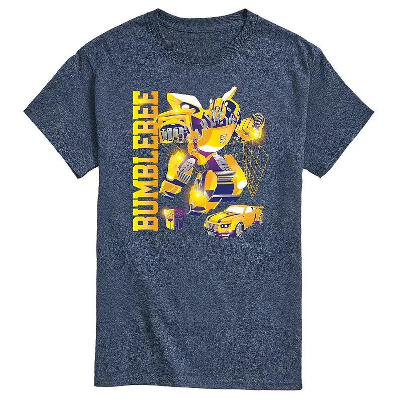 Mens Transformers Bumblebee Tee Grey Blue Product Image