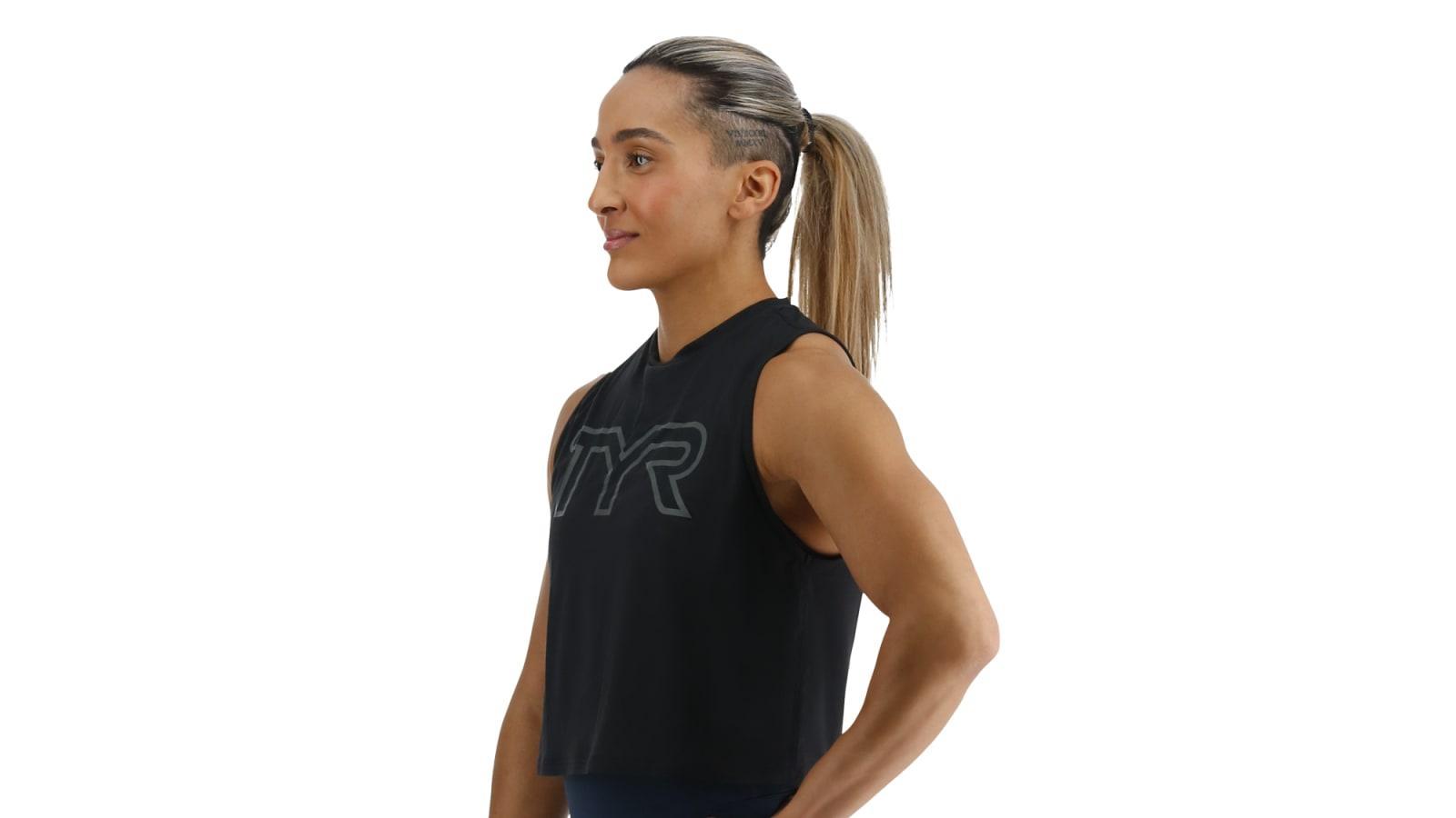 TYR Women's ClimaDry Cropped Tech Tank Product Image