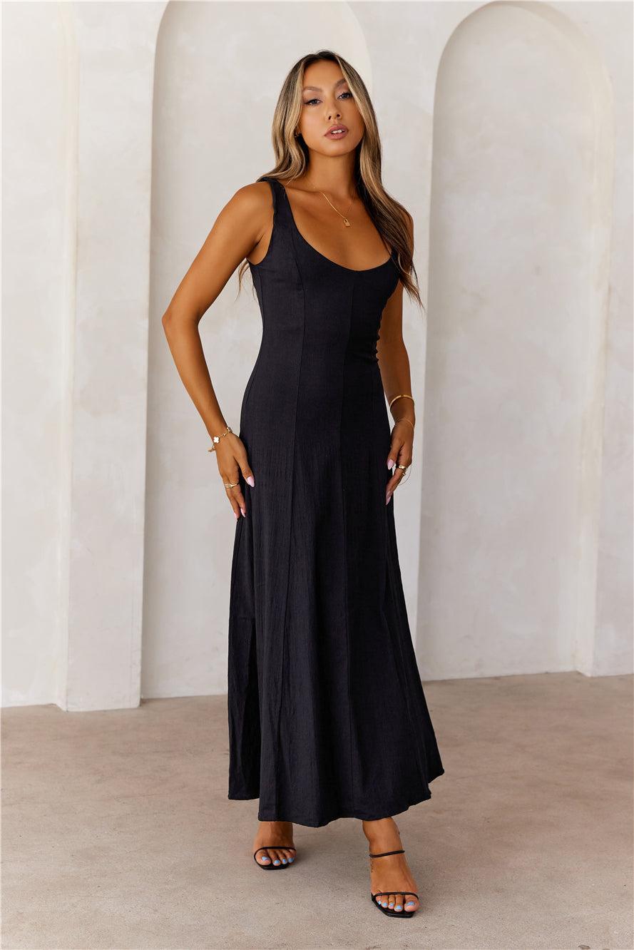 Twirling Tango Maxi Dress Black Product Image