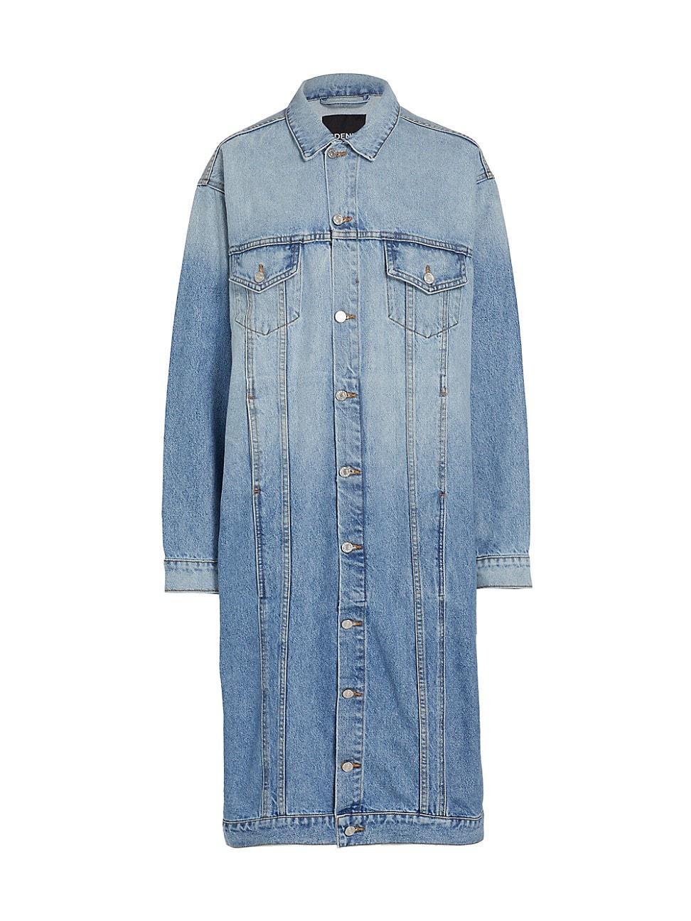 EB Denim Webster Trench in Blue. - size XS (also in L, M, S, XL) Product Image