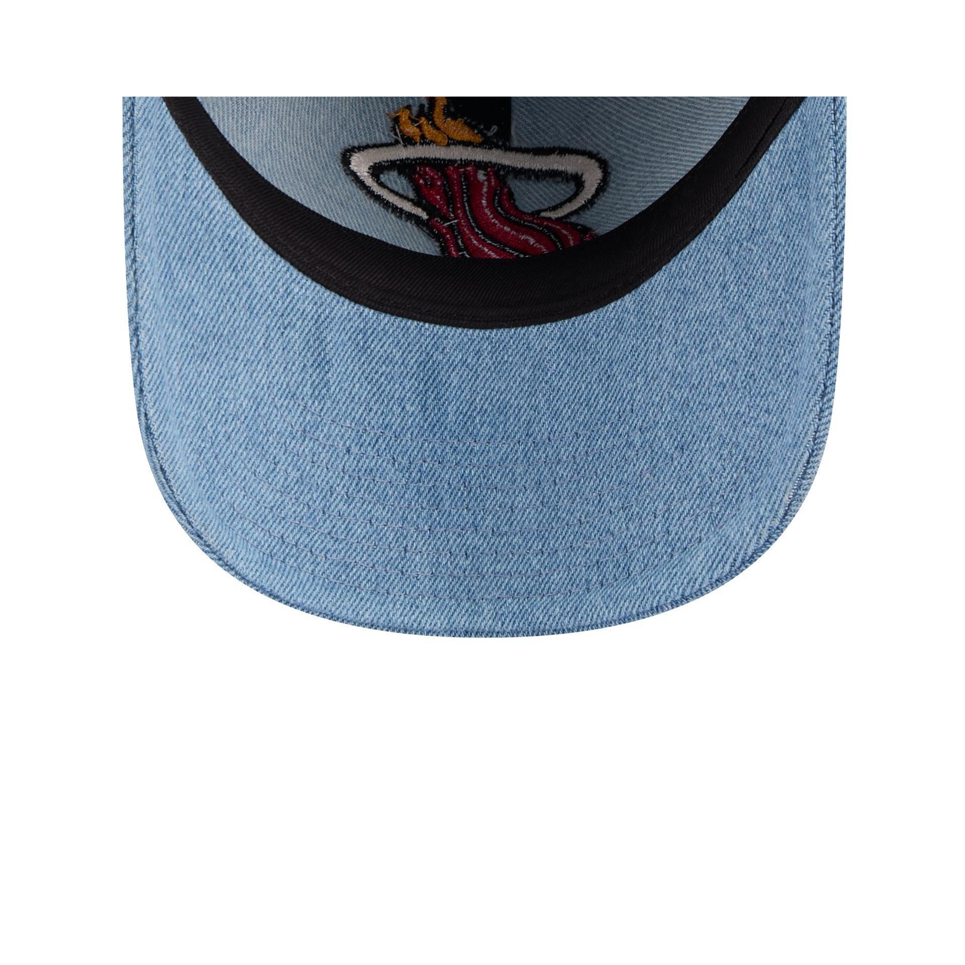 Miami Heat Washed Denim 9TWENTY Adjustable Hat Male Product Image