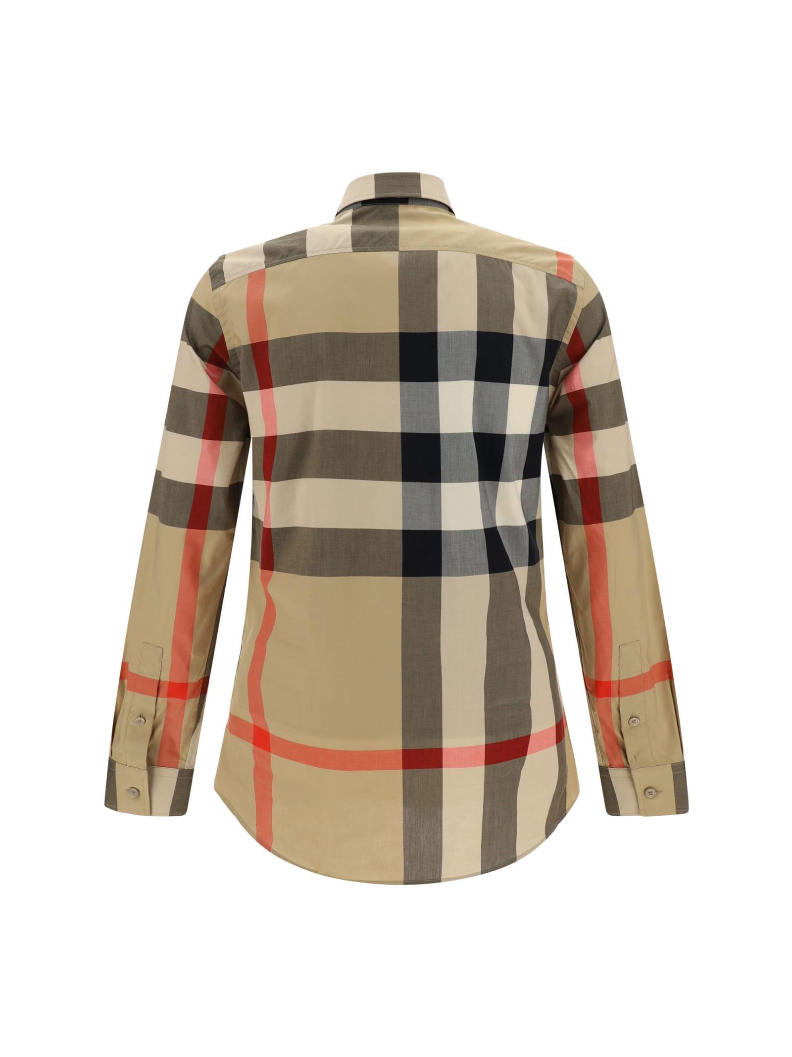 BURBERRY Summerton Shirt In Beige Product Image