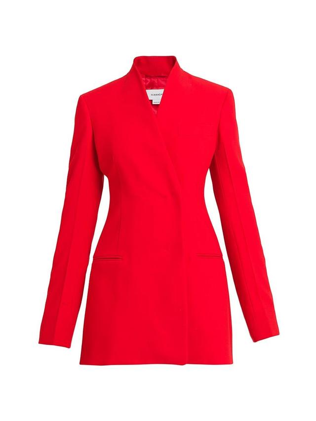 Womens Fitted Wool Blazer Product Image