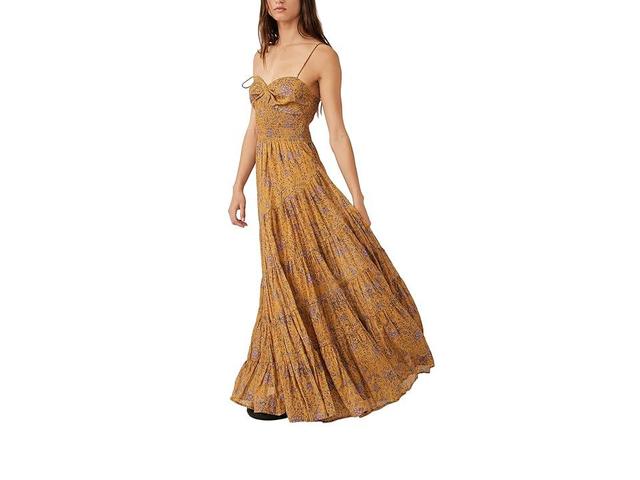 Free People Sundrenched Printed Maxi (Dusty Olive Combo) Women's Clothing Product Image