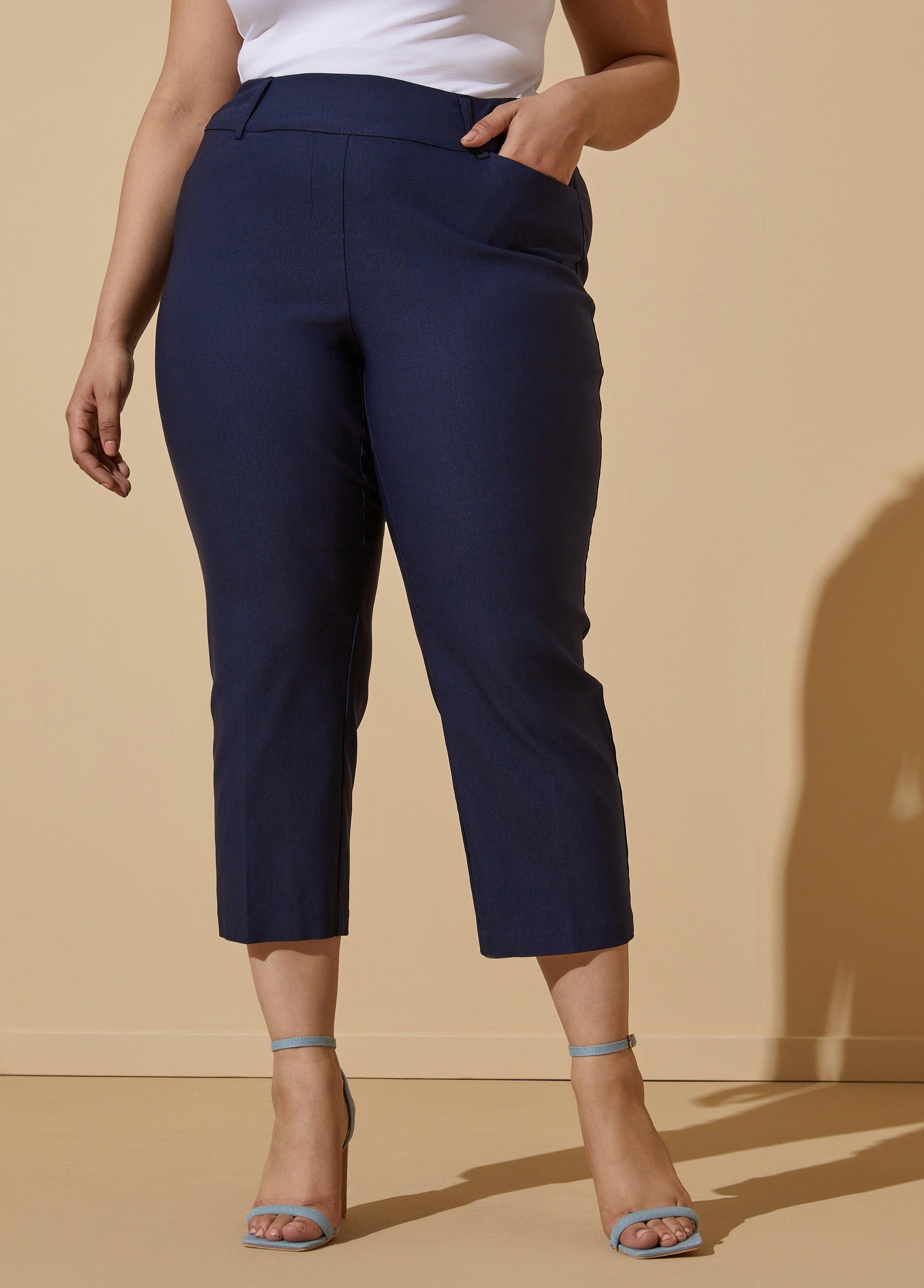 Plus Size Stretch Twill Capris Ashley Stewart Product Image