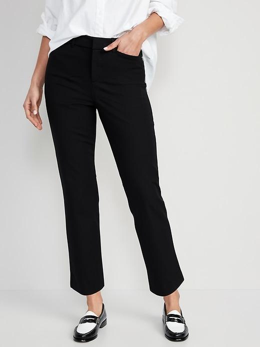 High-Waisted Pixie Straight Pants Product Image