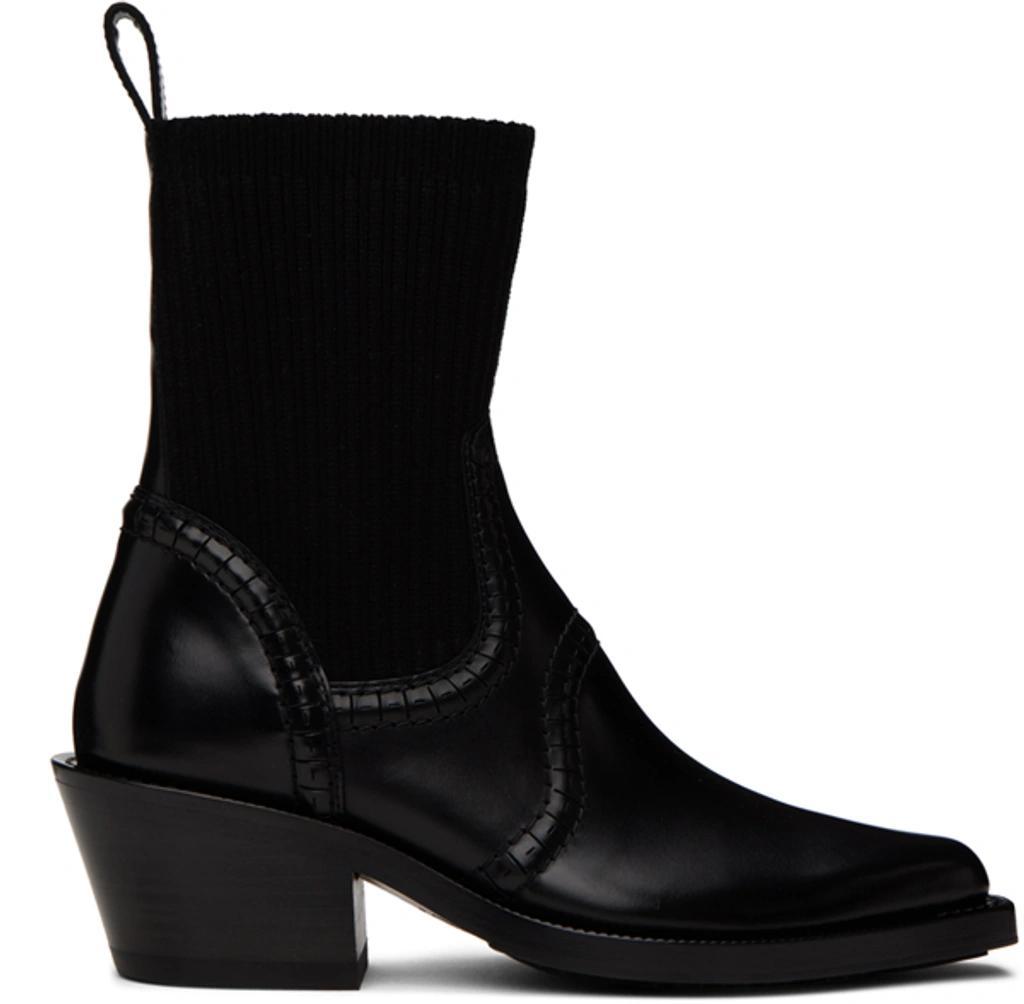 Nellie Leather Ankle Boots In Black Product Image