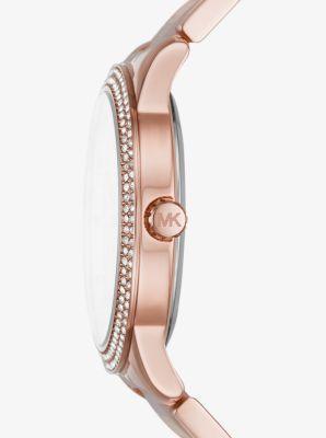 Oversized Tibby Pavé -Tone Blush Acetate Watch Product Image