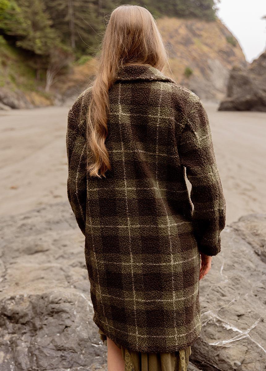 Gertie Coat in Olive Plaid Product Image