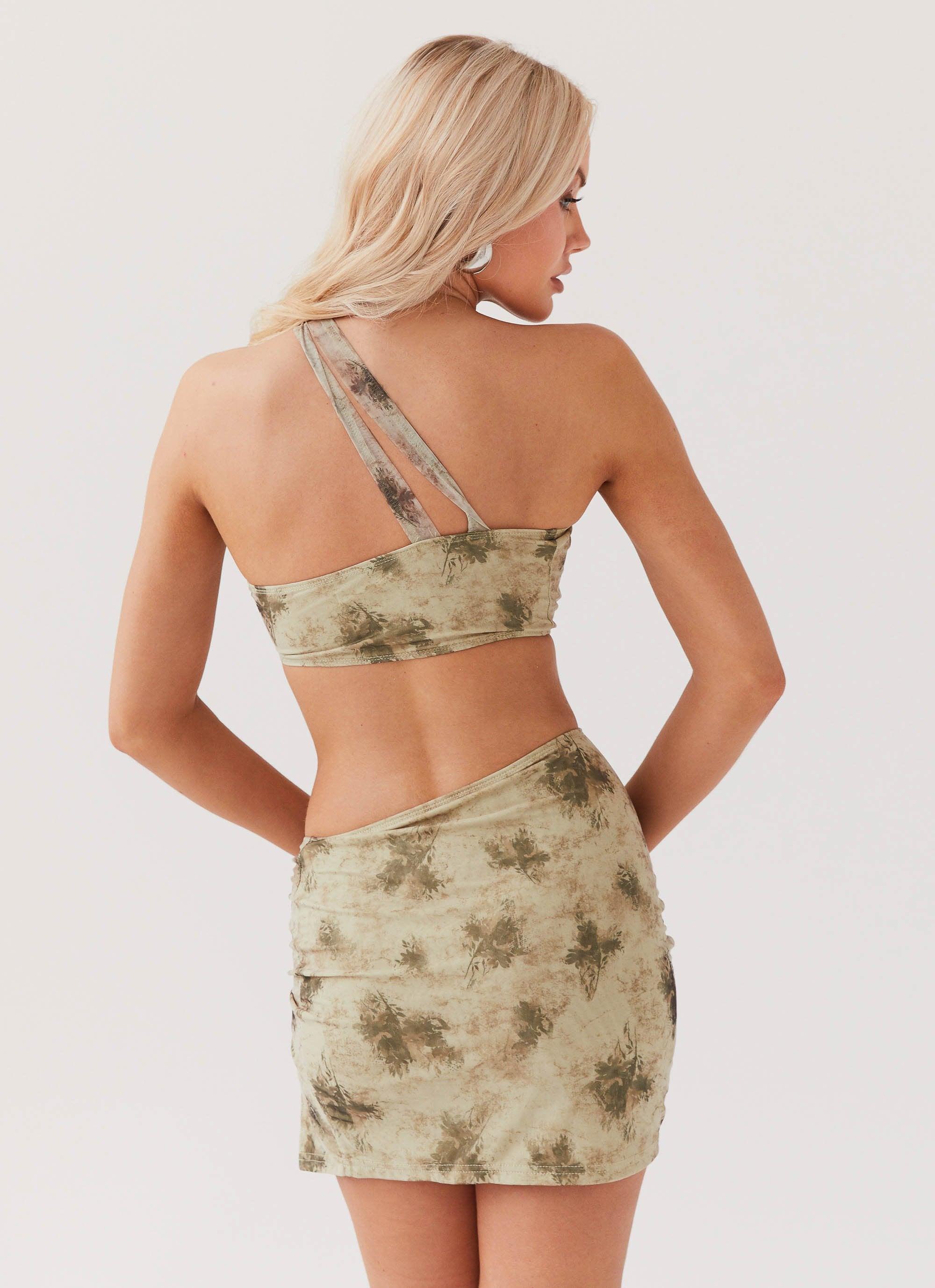 Koralie Cut Out Mini Dress - Sage Smoke Product Image