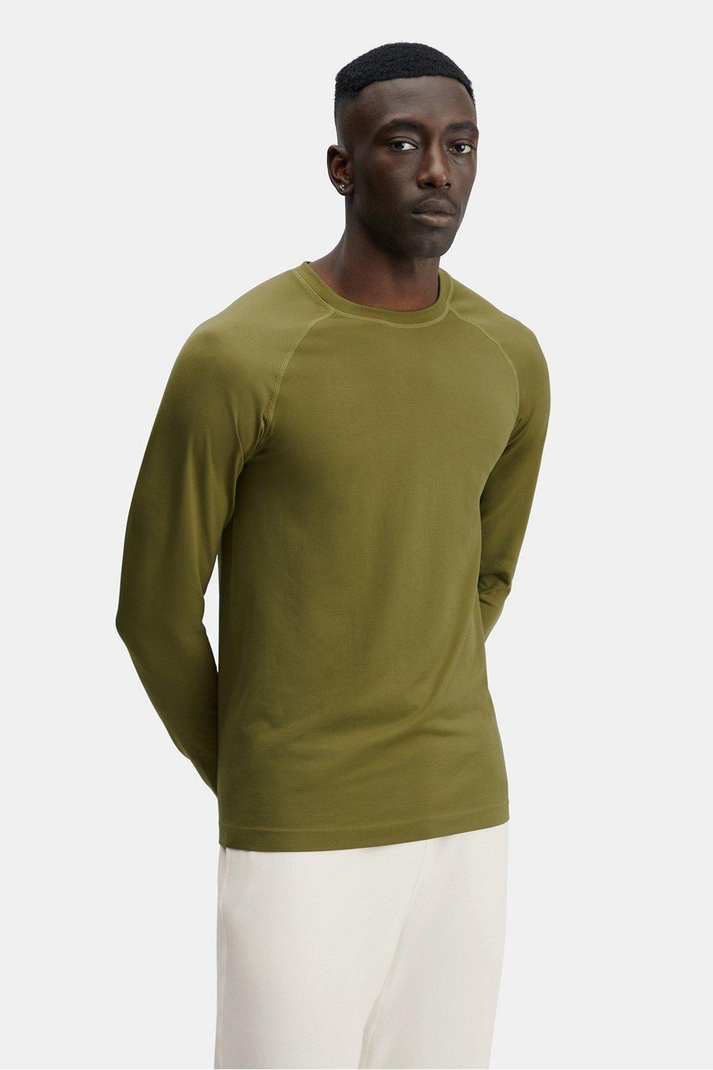 Fabletics Men The Training Day Long Sleeve Tee male Kelp Size S Product Image