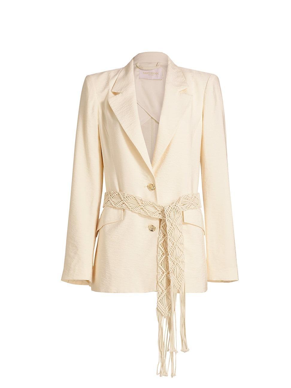 Womens Mildred Belted Blazer Jacket product image