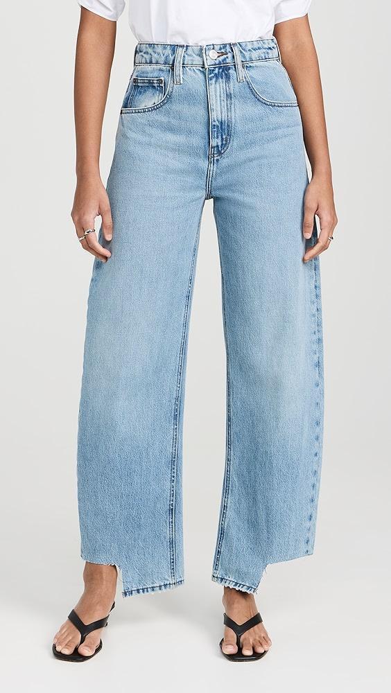 FRAME Long Barrel Released Inside Step Fray Jeans | Shopbop Product Image