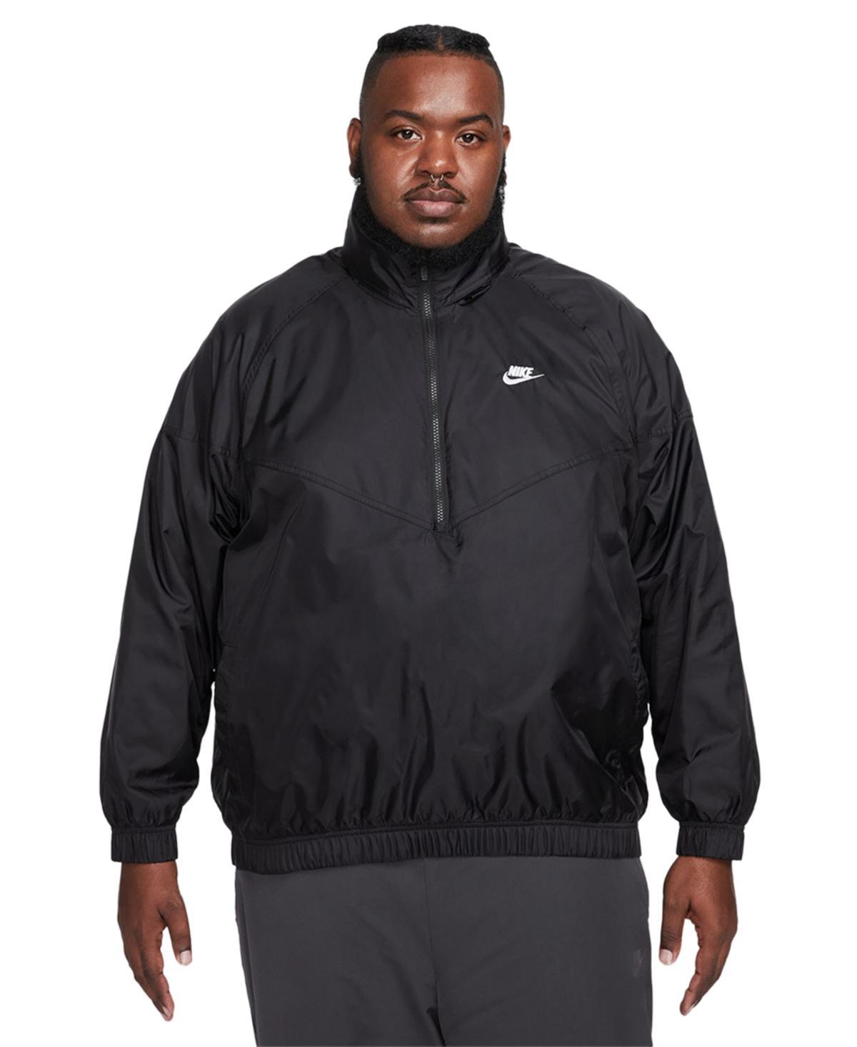 NIKE Men's Sportswear Windrunner Lined Anorak In Black,white Product Image