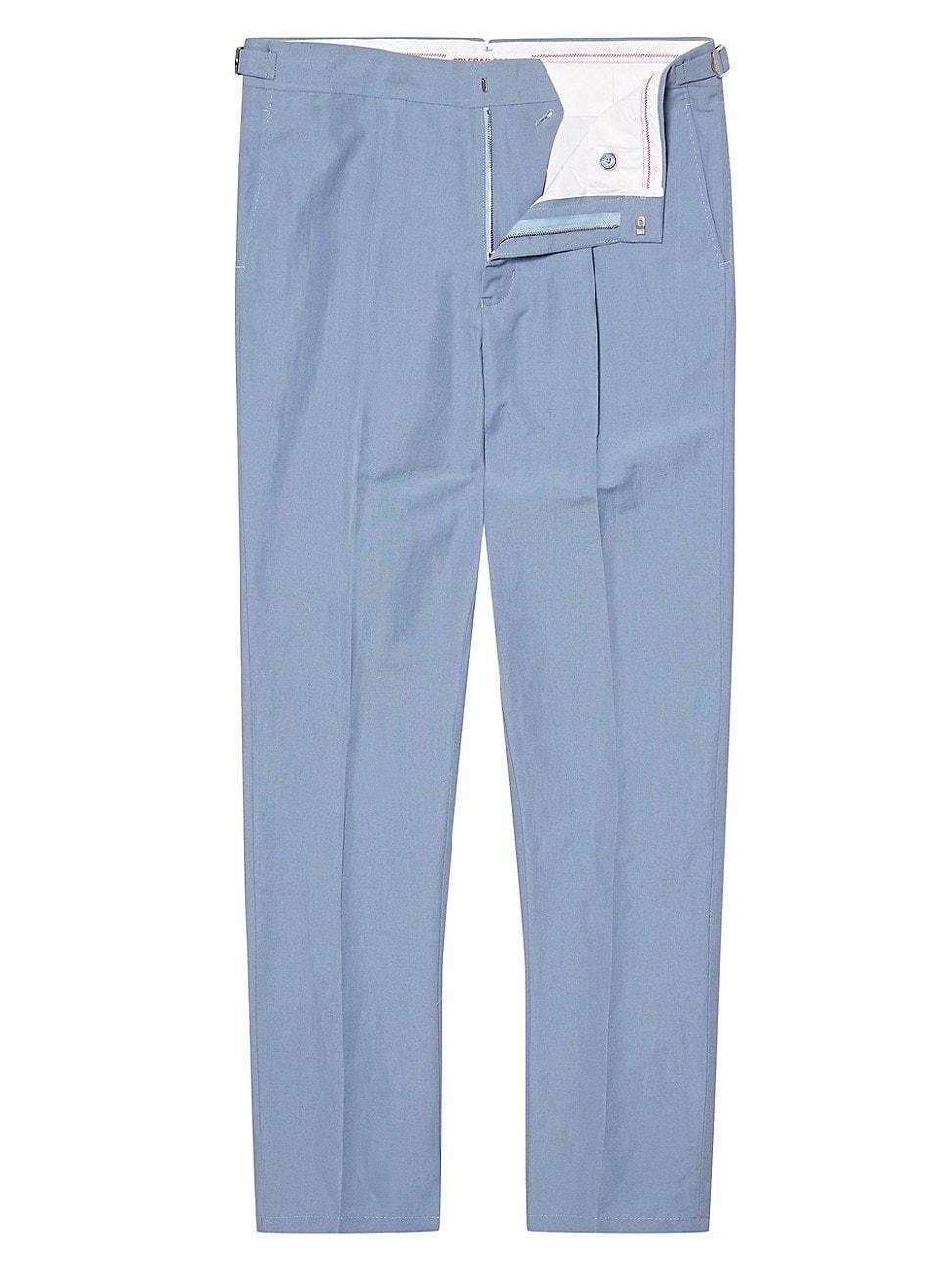 Mens Carsyn Linen & Cotton-Blend Trousers Product Image