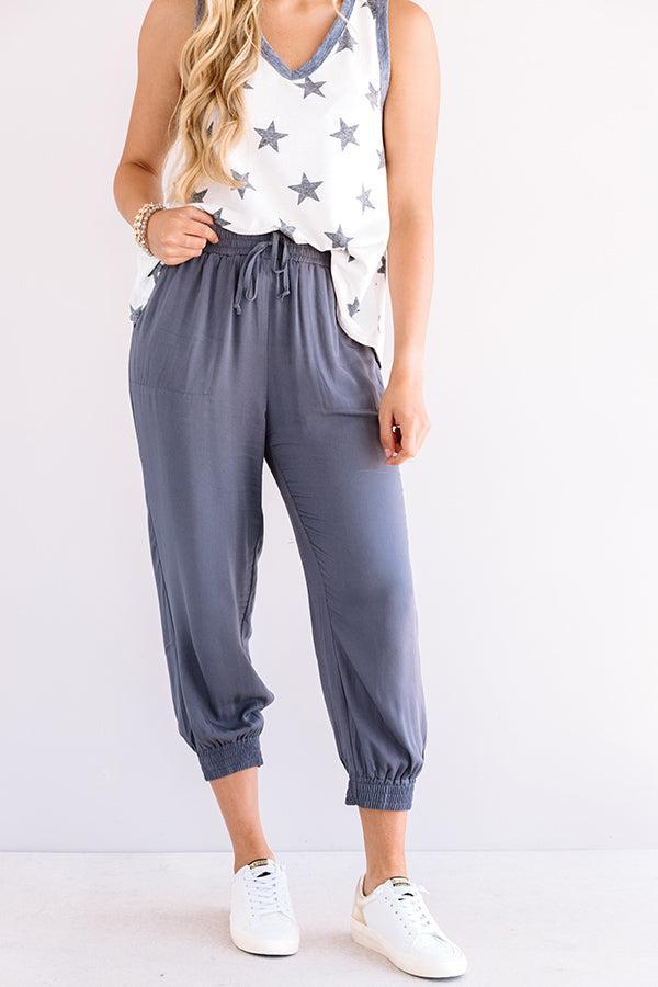 Side Hustle High Waist Pants In Charcoal Product Image