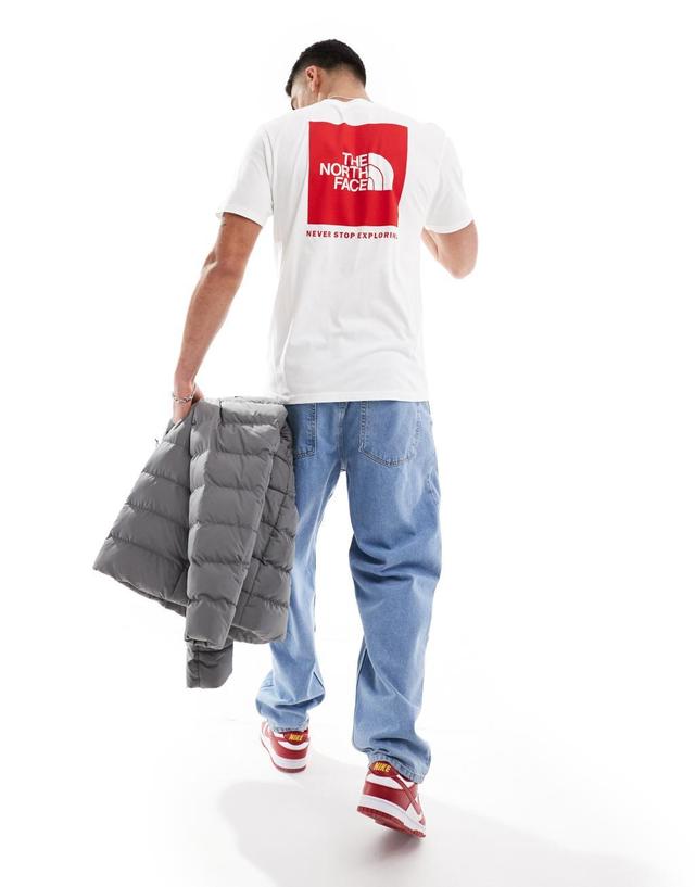 The North Face Box NSE T-shirt with back graphic in white and red Product Image