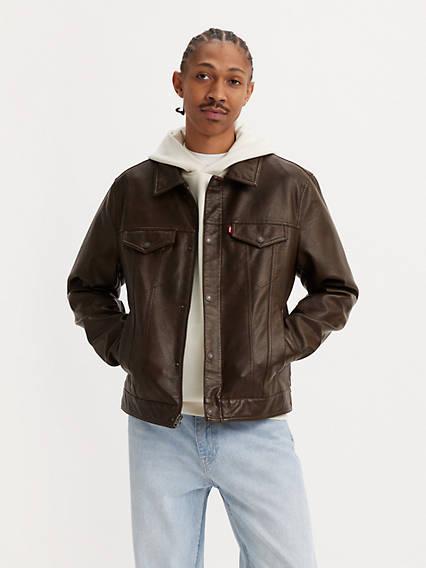 Levi's Leather Trucker Jacket - Men's Product Image