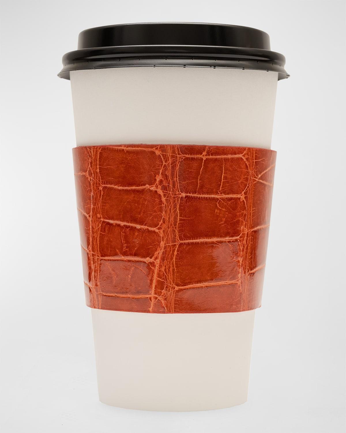 Mens Glazed Alligator Leather Cup Sleeve Product Image