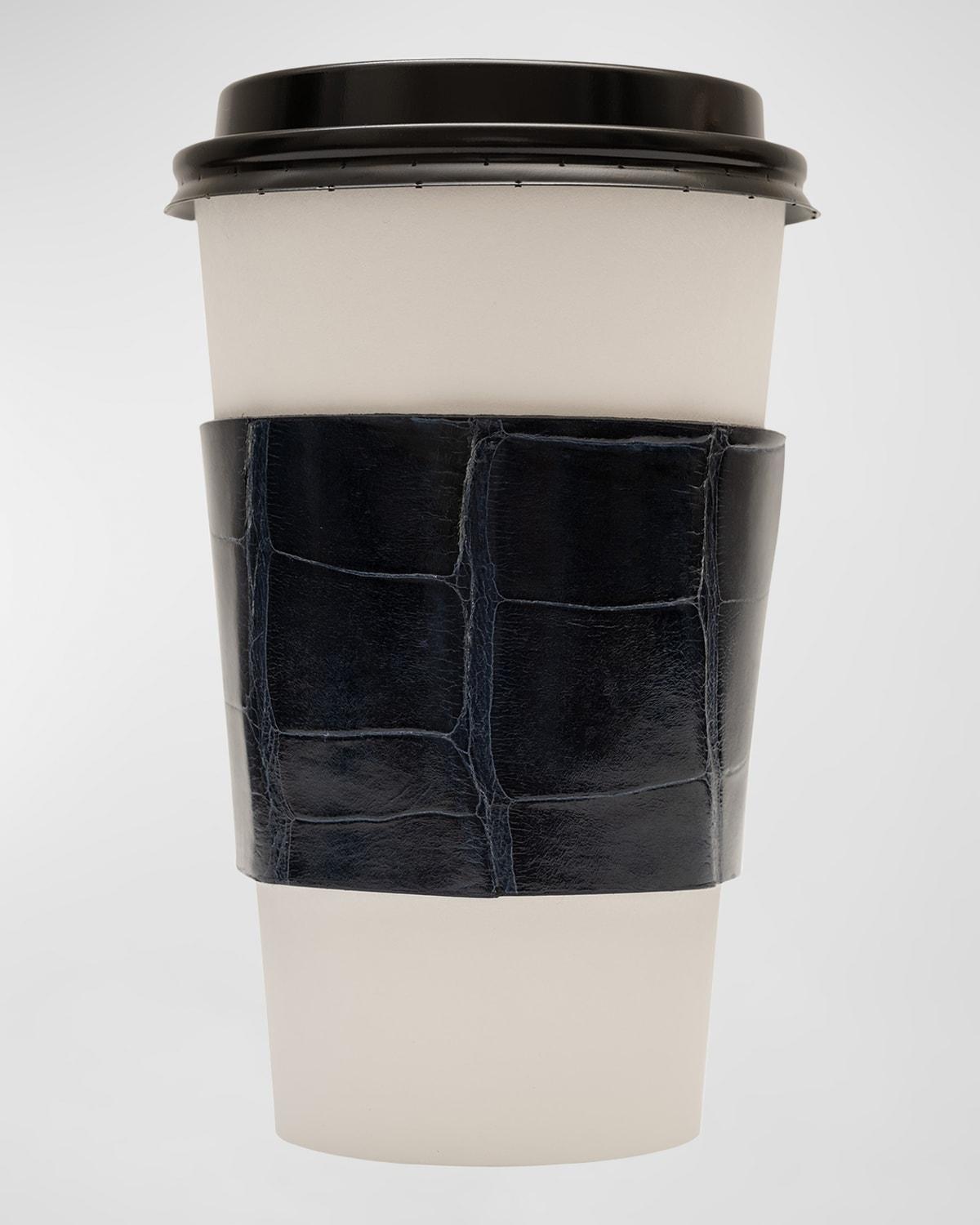 Mens Glazed Alligator Leather Cup Sleeve Product Image